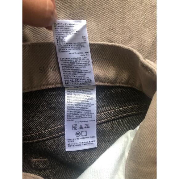 Banana Republic Men The Traveler Slim Beige Cotton Jeans Size 32x30 - Picture 6 of 9